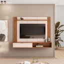 Ver imagem 2 de Painel para TV até 55 Polegadas Ripado Canelado com 1 Porta e Nicho DJ Móveis Lander Off White