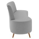 Ver imagem 6 de Sofá 2 Lugares para Sala Living 135cm Pés Palito Tamar K04 Veludo Cinza - Mpozenato