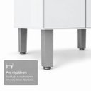Ver imagem 7 de Balcão Gabinete Cozinha sem Pia Inox 3 Porta 3 Gavetas 150cm Cor:Branco