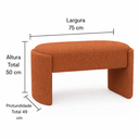 Ver imagem 5 de Recamier Decorativo Puff Fly 75cm Cama Solteiro Estofados:Terra Cota/Bouclé