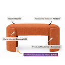 Ver imagem 2 de Recamier Decorativo Puff Fly 75cm Cama Solteiro Estofados:Terra Cota/Bouclé