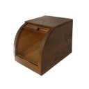 Ver imagem 2 de Caixa Porta Pão Pequena em Madeira Pinus com Tampa Basculante Marrom