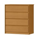 Ver imagem 1 de Cômoda para Quarto 4 Gavetas 89x99,2cm Carla Marrom/Cinamomo