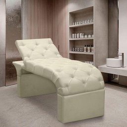 Maca Estofada Estética Cílios Regulável Spa Suede Ana Clara Cor:bege - 1