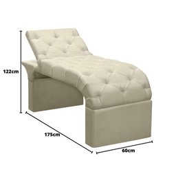 Maca Estofada Estética Cílios Regulável Spa Suede Ana Clara Cor:bege - 3