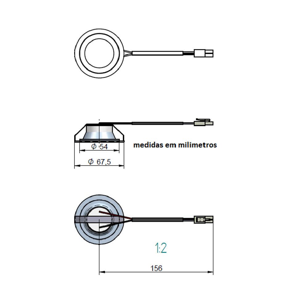 Lâmpada de Led Redonda para Coifa  Plug Simples - 4