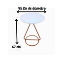 Ver imagem 4 de Mesa de Centro Lateral Maria Base de Aço Design Moderno