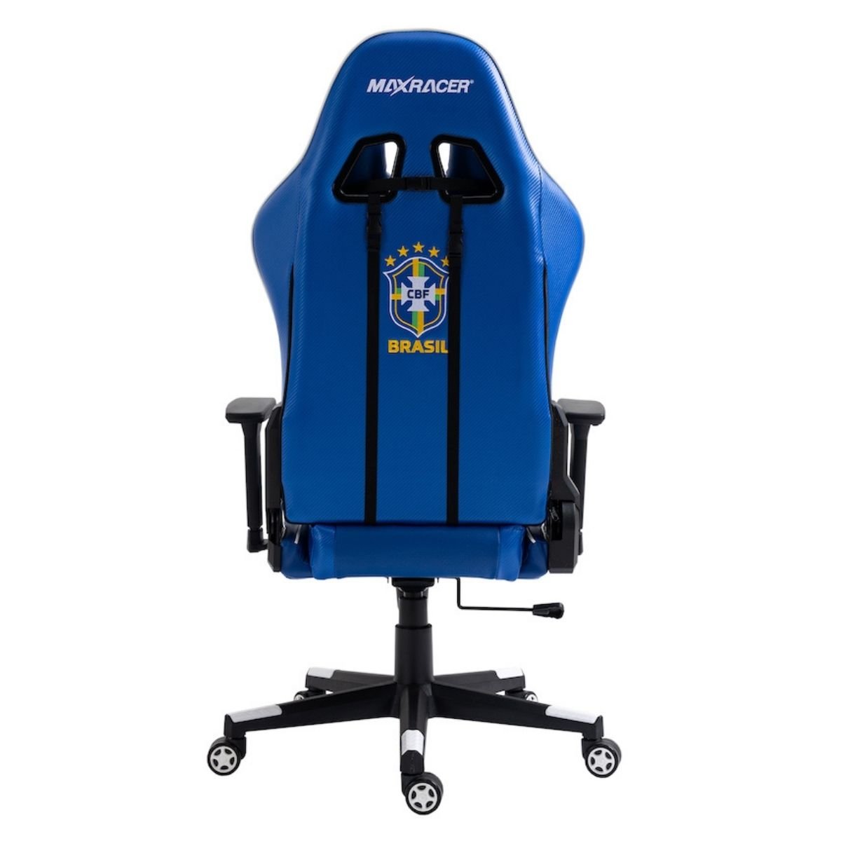Cadeira gamer MaxRacer Tactical CBF Azul e Branca Licenciada - 8