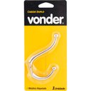 Ver imagem 2 de Cabide duplo grande metálico niquelado - Vonder