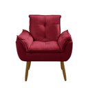 Ver mais imagens de Sofá Conjunto Poltrona e Sofá Pequeno 2 Lugares Fixo 140cm Bordô Suede