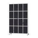Ver imagem 1 de Armário Roupeiro de Aço para Vestiário 16 Portas Locker Preto com Chave
