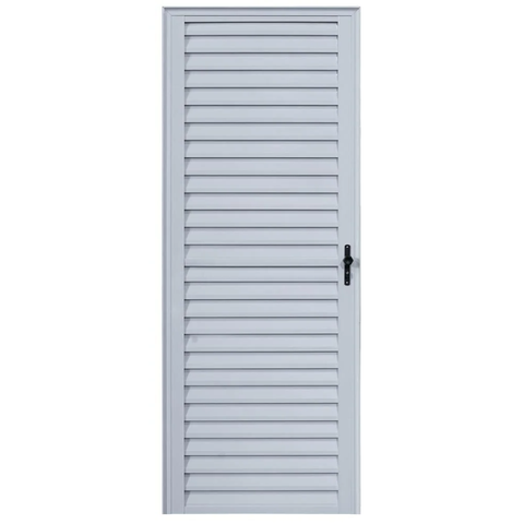 Porta de Giro Alumínio Branco Palheta Veneziana Ventilada Maxx - 210x60 - Esquerda