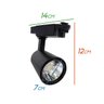 Kit de 1 Trilho Eletrificado 1,5M + 3 Spots LED 12W Preto Luz Branco Frio St758 - 2