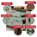 Ver imagem 5 de Armário De Cozinha Comp Genialflex Iluminata Ayla Verde Mint