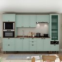 Ver imagem 1 de Armário De Cozinha Comp Genialflex Iluminata Ayla Verde Mint