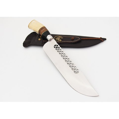 Faca Luxo Churrasco Cabo Osso Chifre Persoanliazação a Laser