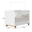 Ver imagem 5 de Berço Mini Cama com Guarda Roupa Apolo MDF Branco Fosco Reller Móveis