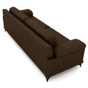 Ver mais imagens de Sofá Living 4 lugares 272cm Agostino Pés Design em Ferro Couro Cappuccino G52 - Gran Belo