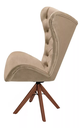 Ver imagem 2 de Poltrona Decorativa 1 Lugar Afrodite Suede Capitone Pe Palito Unidecor Capuccino
