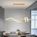 Ver imagem 2 de Pendente Moderno Espiral Dourado 100cm Led 36w 3000k Bivolt 14521-pl