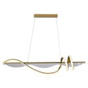 Ver imagem 1 de Pendente Moderno Espiral Dourado 100cm Led 36w 3000k Bivolt 14521-pl