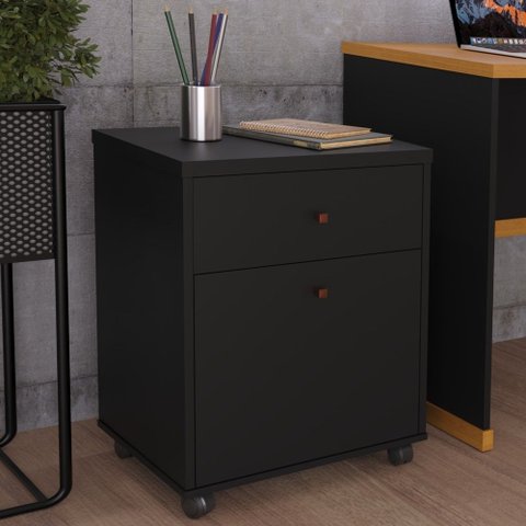 Gaveteiro Arquivo Office Mdp Rodízio Berlin - Vianossa