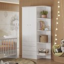 Ver imagem 1 de Guarda Roupa Infantil 2 Portas com Cantoneira Lua Encantada Branco