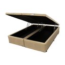 Ver imagem 1 de Cama Box Baú Castor Casal Bi Partido Linho Bege 138x188x35cm