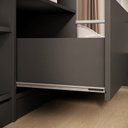 Ver mais imagens de Cama Juvenil Multifuncional 4 Portas e 1 Gaveta Aurora Nogal Yescasa