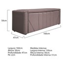 Ver imagem 5 de Calçadeira Baú Queen 160 Cm Para Cama Box Linho Rosê