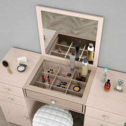 PENTEADEIRA LORENA COM 4 GAVETAS E 2 PORTAS NOGAL TOUCH - DEMÓBILE - 4