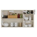 Ver imagem 2 de Aéreo Tunísia 120cm com Nicho 2 Portas e Prateleiras Off White/canelato