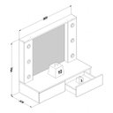 Ver imagem 4 de Penteadeira de Parede com Espelho 2 Gavetas Arujá Politorno