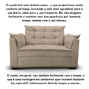 Ver imagem 5 de Sofá 2 Lugares para Sala Moderno Confortável Zilda Suede:bege