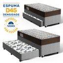 Ver imagem 2 de Cama Box com Colchão de Espuma D45 Solteiro Ortobom Iso 150 + Auxiliar Unique Solteiro 88cm