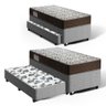 Cama Box com Colchão de Espuma D45 Solteiro Ortobom Iso 150 + Auxiliar Unique Solteiro 88cm - 1