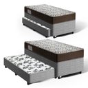 Ver imagem 1 de Cama Box com Colchão de Espuma D45 Solteiro Ortobom Iso 150 + Auxiliar Unique Solteiro 88cm