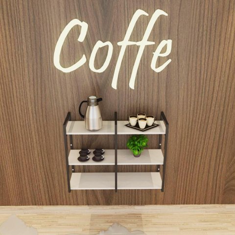 Estante cantinho do café prateleira industrial prateleira industrial Prateleira industrial suspensa