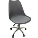 Ver imagem 1 de Cadeira de Escritório Eames Leda com Assento Pu Giratória:cinza