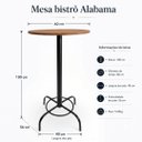 Ver imagem 3 de Mesa Alta Bistrô Área Gourmet Alabama Cor: Louro Freijó Kmj