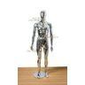 Manequim Masculino Cromado Premium Adulto Reto + Base Cromado - 1