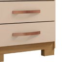 Ver imagem 3 de Cômoda Santos com 5 Gavetas 90x56 Carvalgo Americano Off White Edecasamoveis