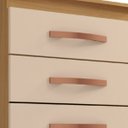 Ver imagem 2 de Cômoda Santos com 5 Gavetas 90x56 Carvalgo Americano Off White Edecasamoveis