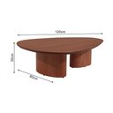 Ver imagem 4 de Mesa de Centro Redonda para Sala de Estar 120x35cm Ecos Base Madeira Maciça Imbuia