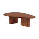 Ver imagem 3 de Mesa de Centro Redonda para Sala de Estar 120x35cm Ecos Base Madeira Maciça Imbuia