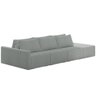 Sofá Ilha Modular com Puff para Sala Living 342cm Georgia K04 Bouclê Cinza - Mpozenato - 1