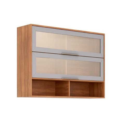Armário Cozinha Modulado Esplendida 2PTS Vid 120cm Platina MGM