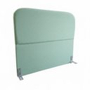 Ver imagem 1 de Cabeceira Queen Orgânica Verde Menta Madeira Maciça em Suede Click Home