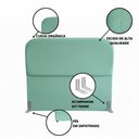 Ver imagem 2 de Cabeceira Queen Orgânica Verde Menta Madeira Maciça em Suede Click Home
