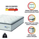 Ver imagem 3 de Colchão Casal Queen Molas Guarda Costas Max com Pillow 158x198x40cm Branco/cinza Probel